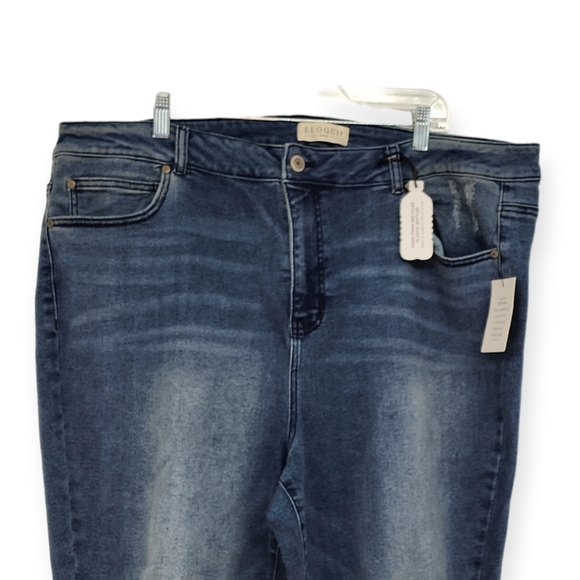 Eloquii Distressed Ankle Flare Jeans size 22 - Picture 3 of 6